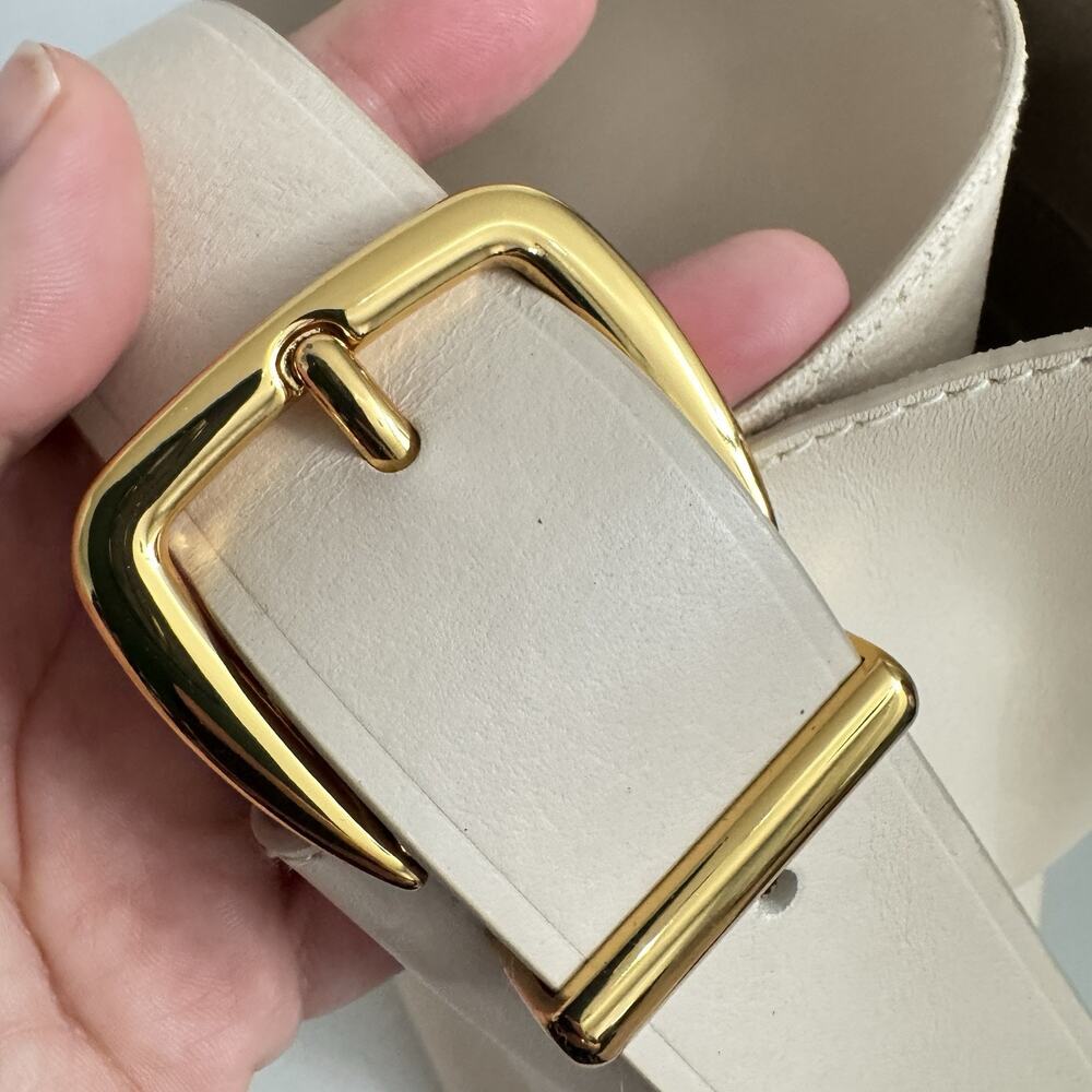 Madewell The Essential Bucket Tote Handbag Womens Ecru Ivory Leather NN396 NEW - Picture 3 of 11